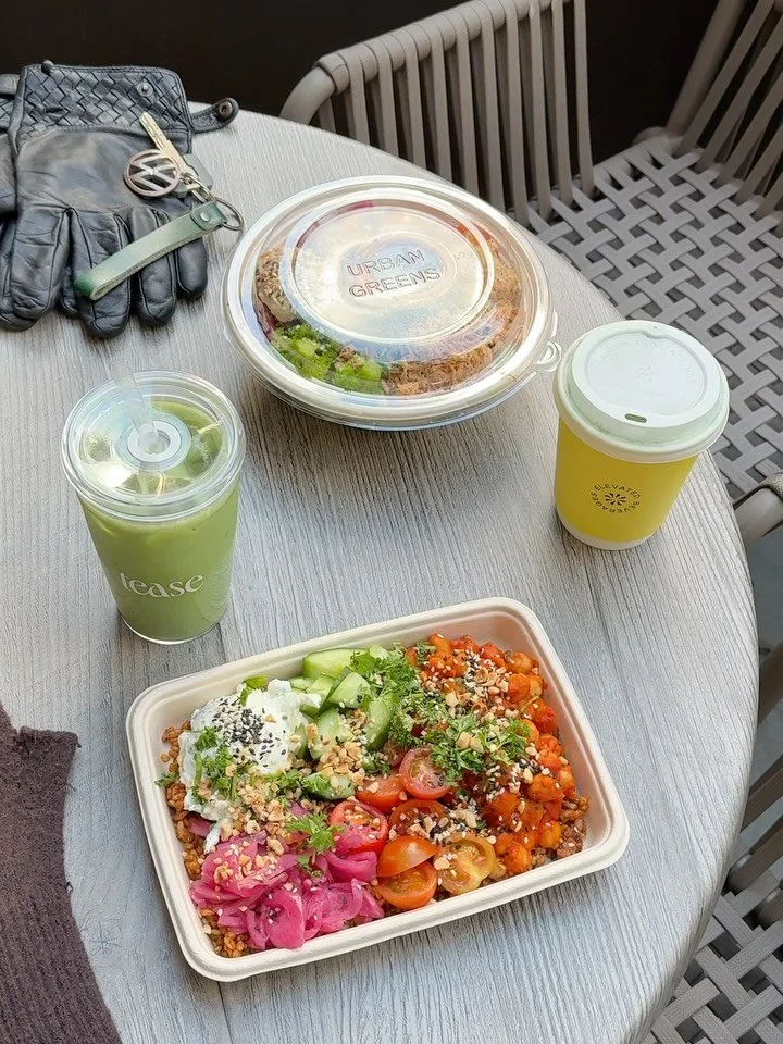 A matcha &amp; salad date 🤝

Find your two favourite greens in one place at Urban Greens High St Ken