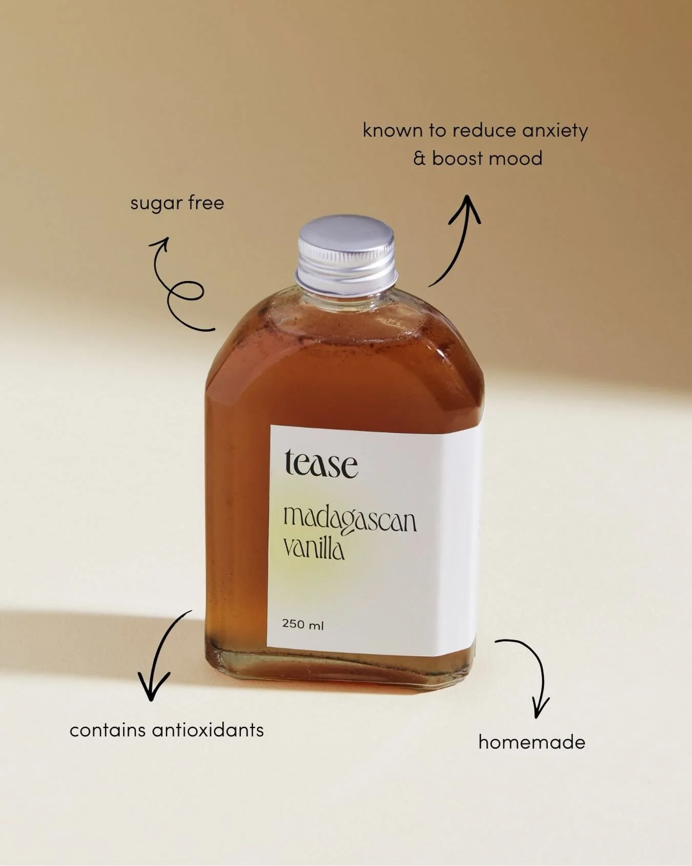 Not your average syrup. 

Our vanilla: 
✨is sugar free 
✨is homemade in small batches
✨contains antioxidants which reduces inflammation &amp; combats skin aging

📍 Available to purchase in UK stores only. Coming to the UAE soon 👀