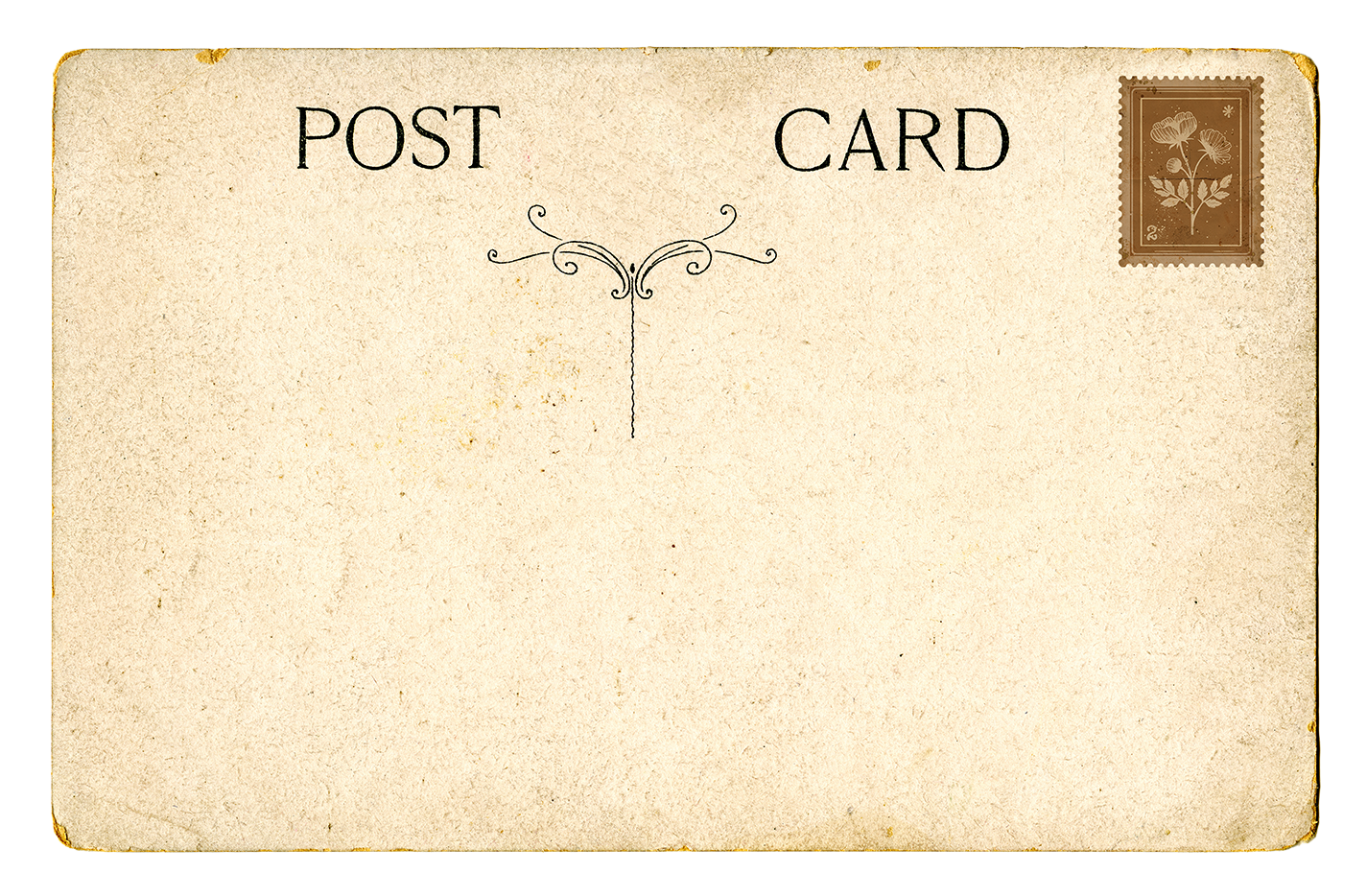 vintage postcard with stamp
