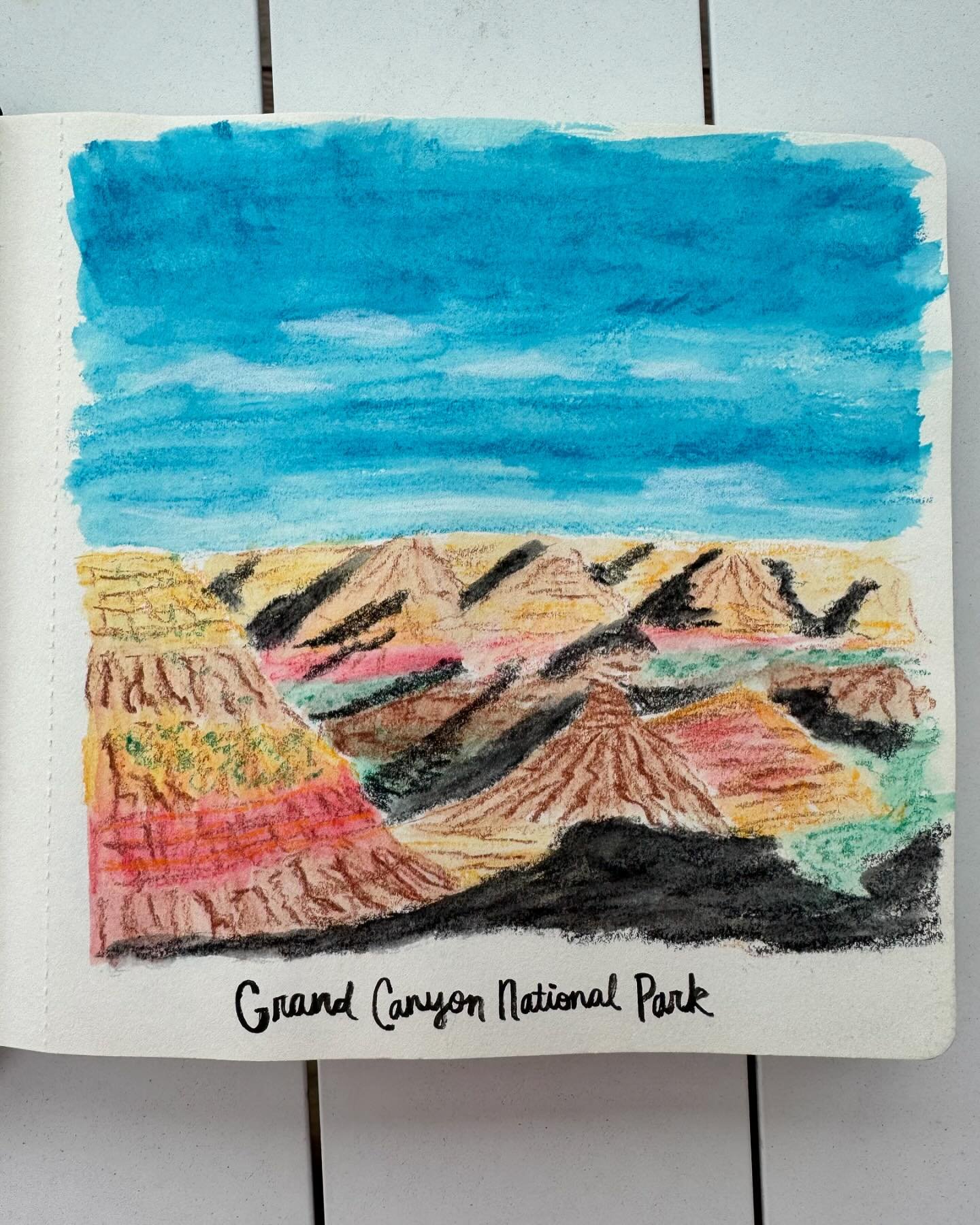 ✨Vacation art journal and stamp book✨

I decided I wanted to do art reflections on our trip, and so I used my regular sketchbook. But I bought the kids sketchbooks as well so they could make art and collect the national parks stamps (which I ended up