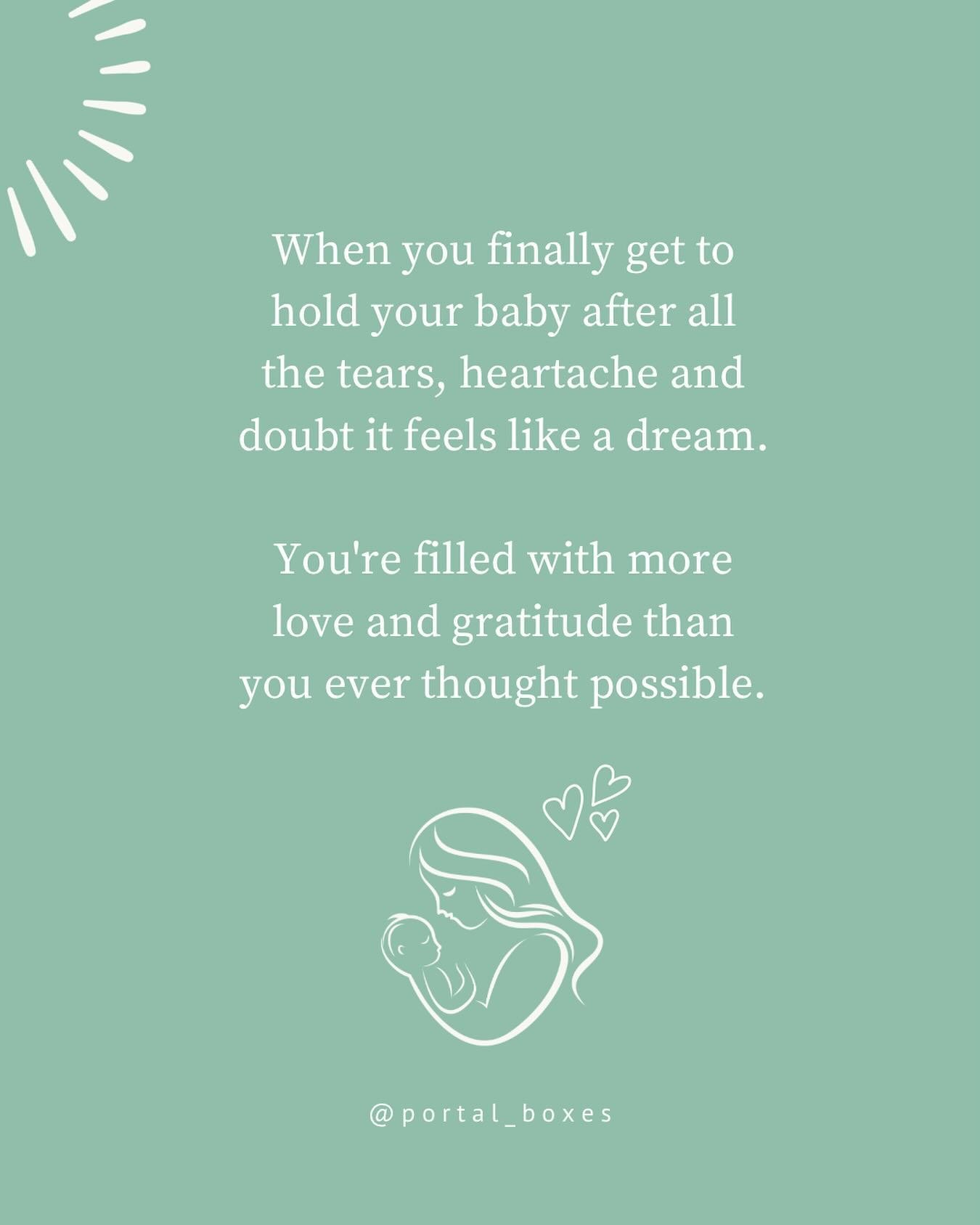 Infertility doesn&rsquo;t end with pregnancy.

It doesn&rsquo;t end when you&rsquo;re baby arrives.

It stays with you.

And in some ways that can be a good thing.

You feel so grateful, even on the difficult days.  Because they&rsquo;re finally here