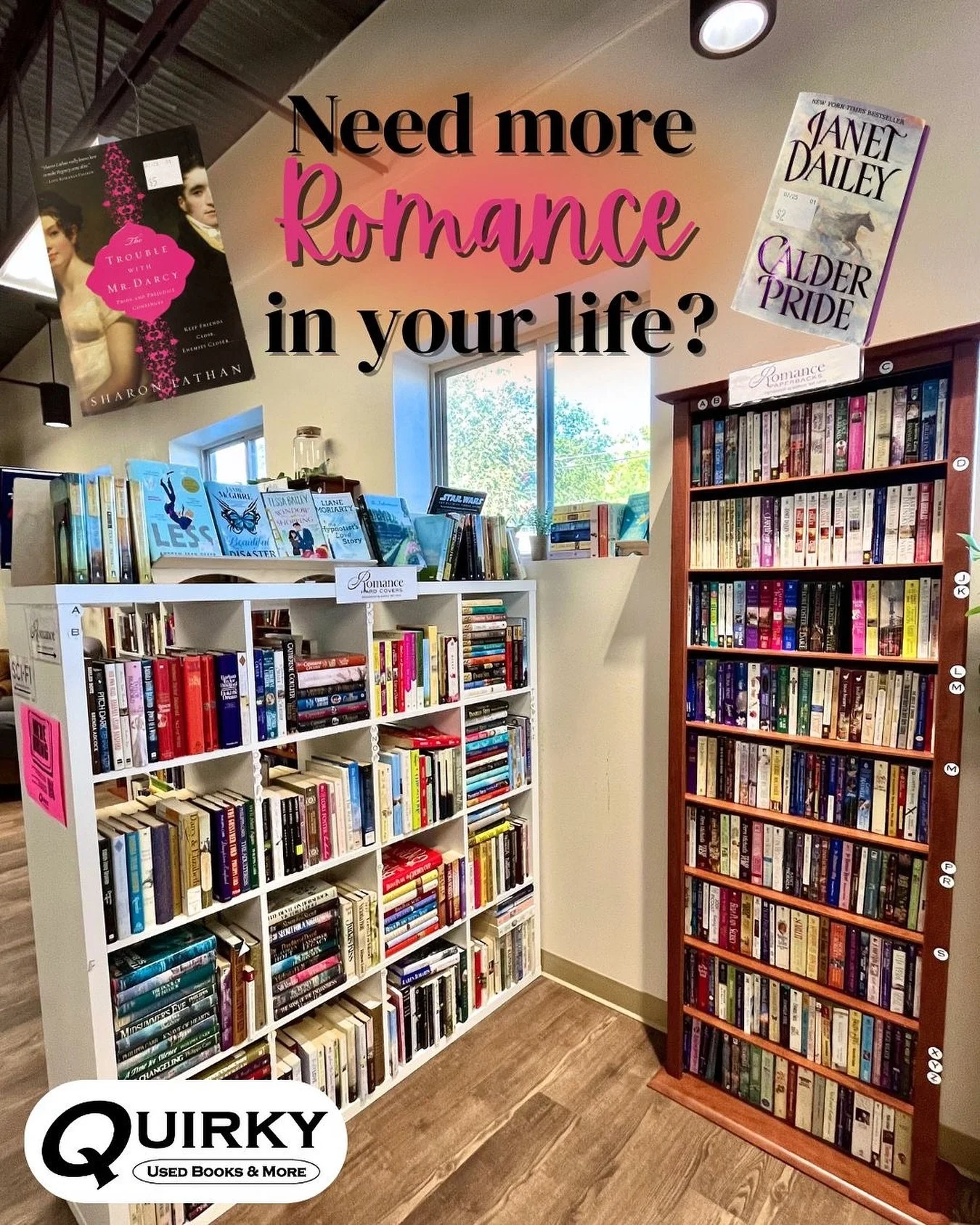 Need more romance in your life? Our romance section is full and ready to be in your arms🌹

#romance #books #bookstore #abq