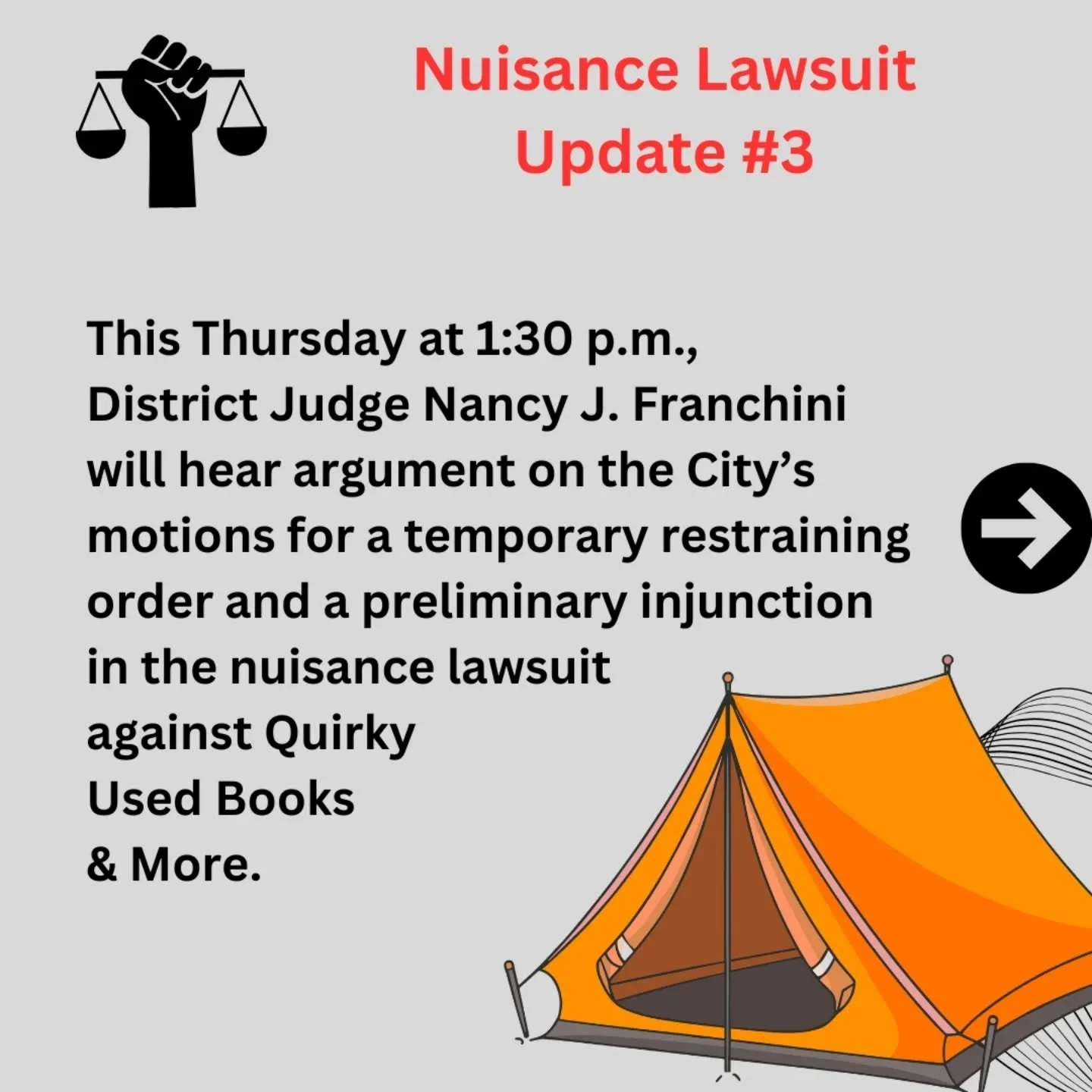 Aa always, we greatly appreciate the community's support for Quirky Used Books and our unhoused neighbors.