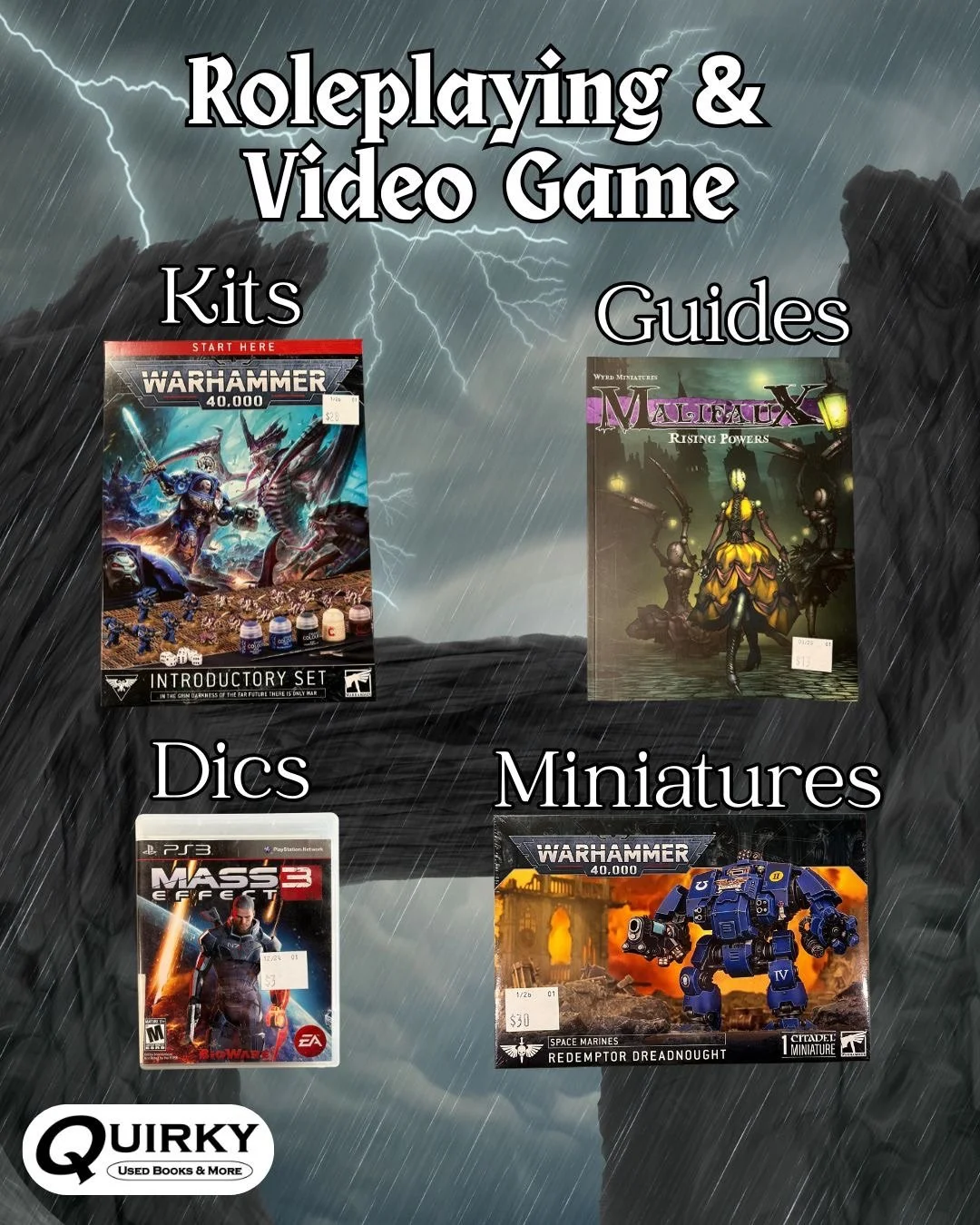 Did you know we have video and role playing game items? Find these and more up at the front of the store and get your game on🎲 
#games #rpg #bookstore #abq #books