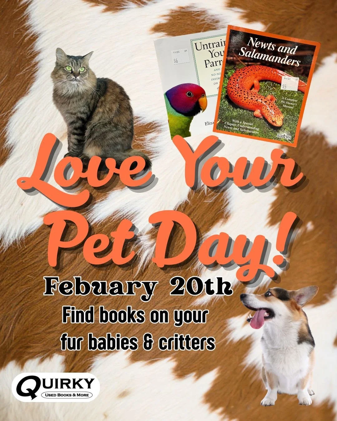 It&rsquo;s love your pet day! Celebrate by spoiling them and reading a book to better understand your critter🐶 We have books on all sorts of beauties in our animal section.

#loveyourpetday #pets #animals #abq #supportlocal