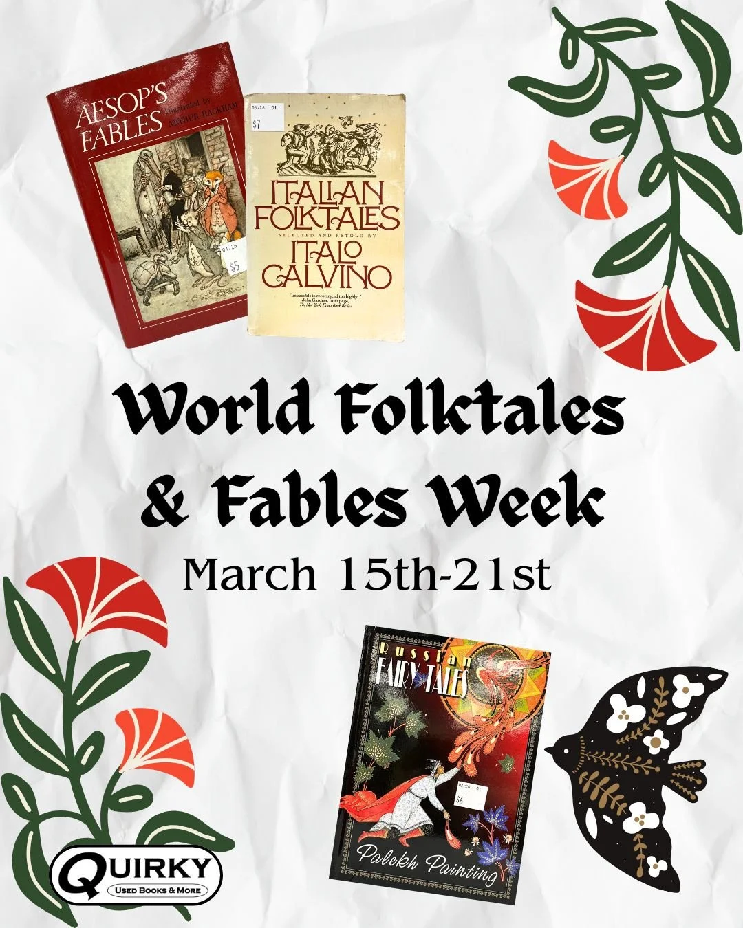 Happy folktales and fables week! We have so many to choose from but here are some highlights. Find them in the folklore section🌷