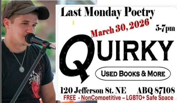 Join us on the March 30th for Last Monday Poetry! This month our featured writer is Tyler Fredrick from Blooming, Indiana. Tyler&rsquo;s a spoken word poet and co-organizer of Natural Poet Society, hosting a traveling subterranean series called Cave 