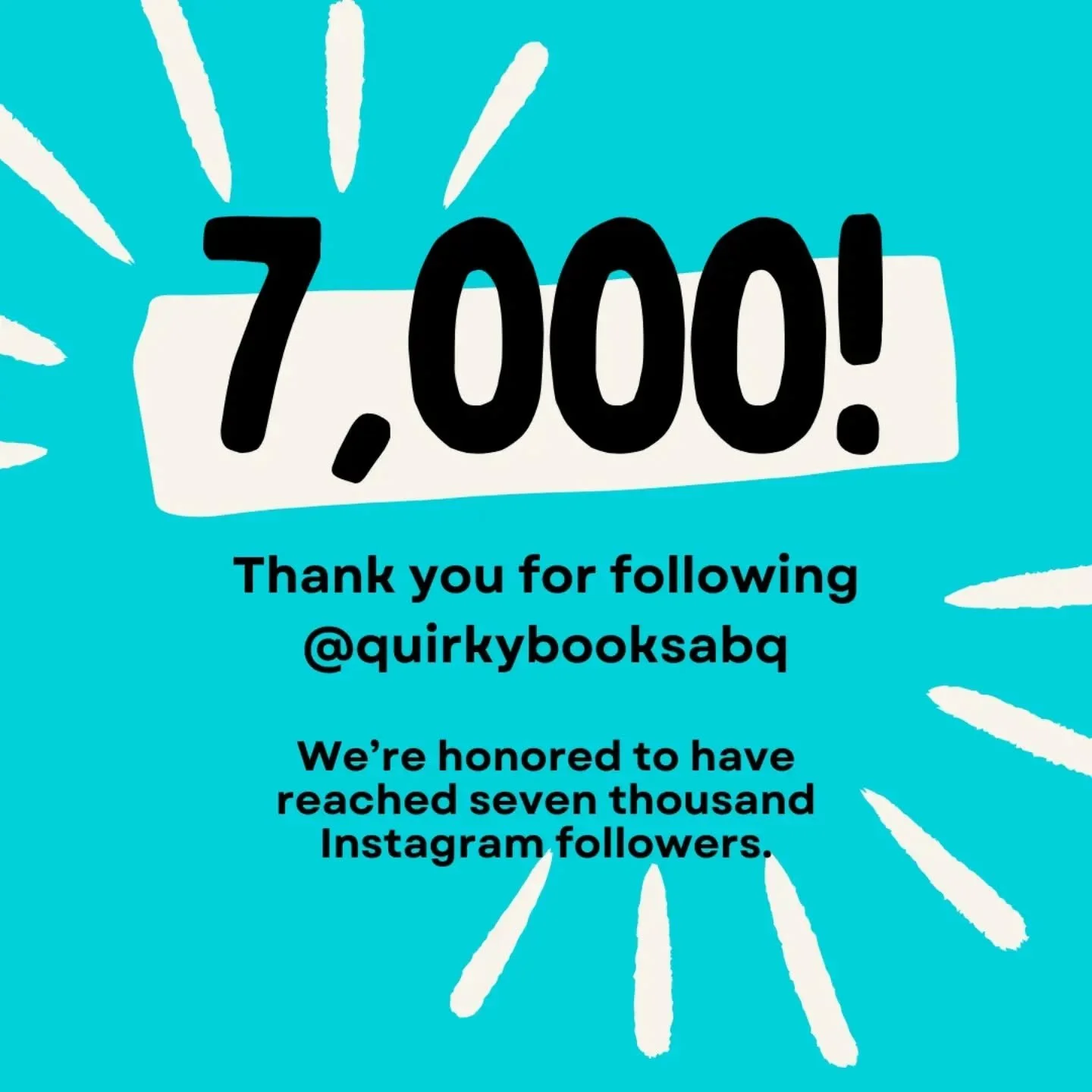 Many thanks to everyone who has helped us reach the 7,000-follower milestone on Instagram. 

If you haven't checked us out in person yet, we hope you'll stop by sometime soon.  We're open daily 11-6.