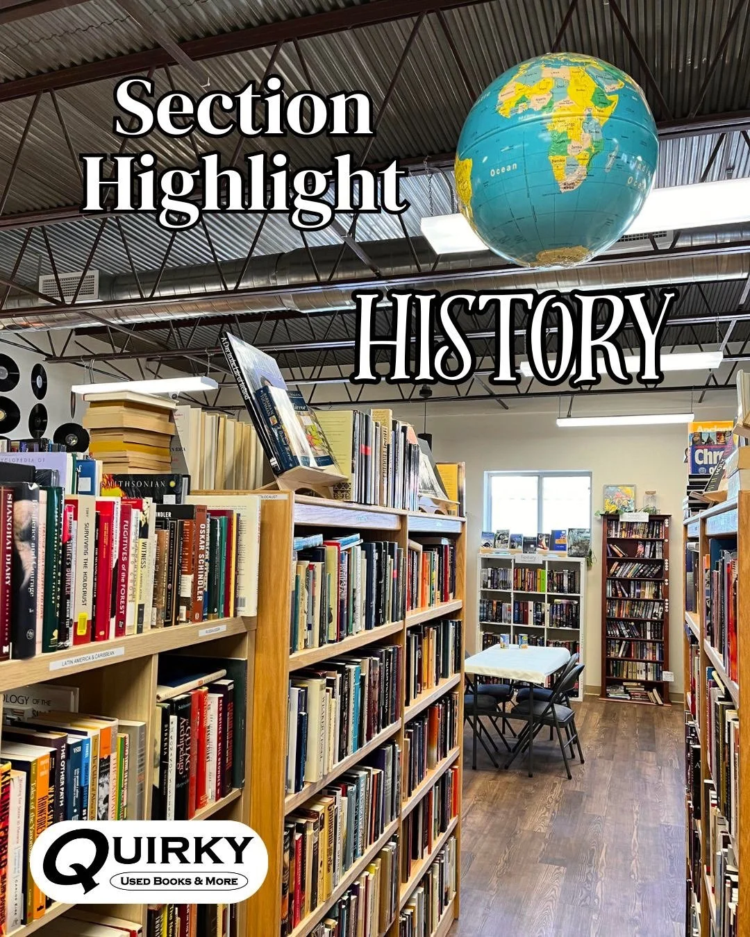 Our history shelves are full and ready to showcase your new favorite books. We have books covering so much history they take up a whole aisle. From specific geographical history to wars from ancient until now, take your pick!