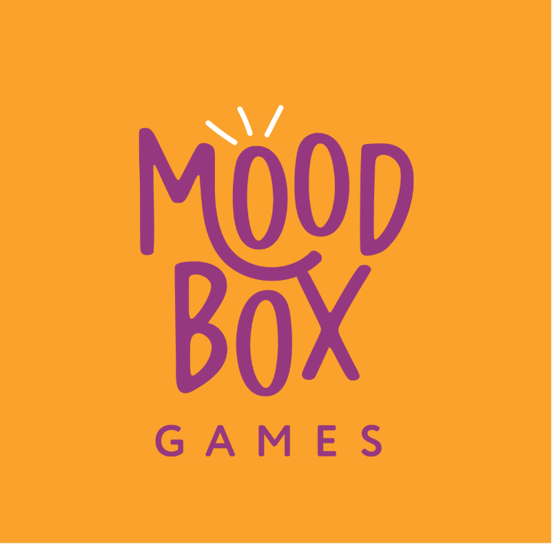 Logo system and brand marks designed by Allie Marie Design for Moodbox Games including primary and secondary logos
