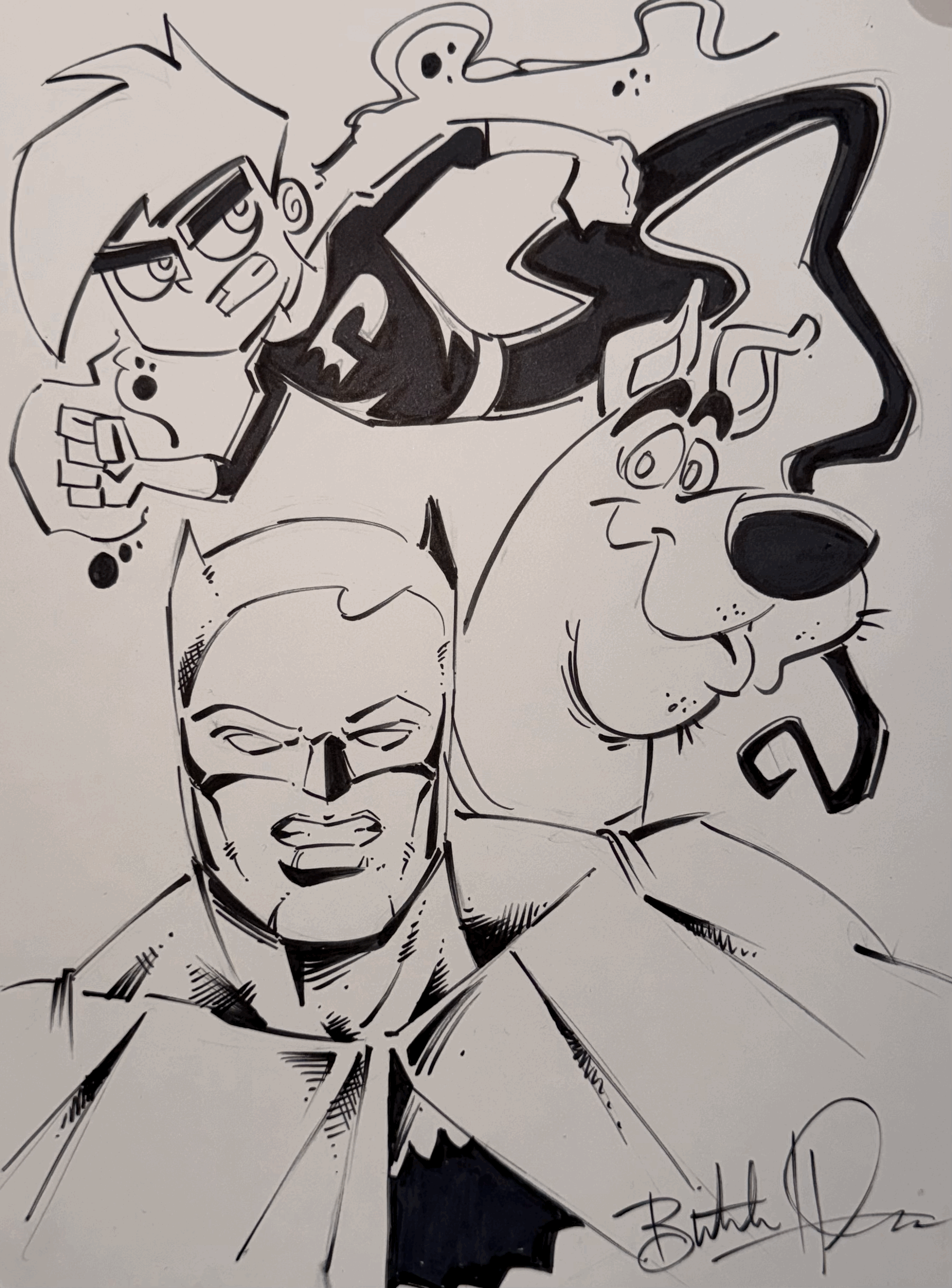 9 X 12 Original Drawing by Butch Hartman