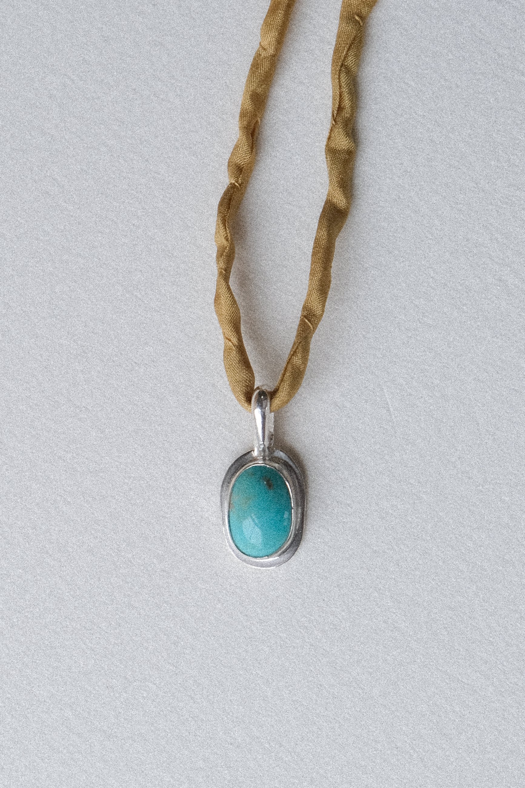 Pendant on Silk #3 Turquoise Mountain