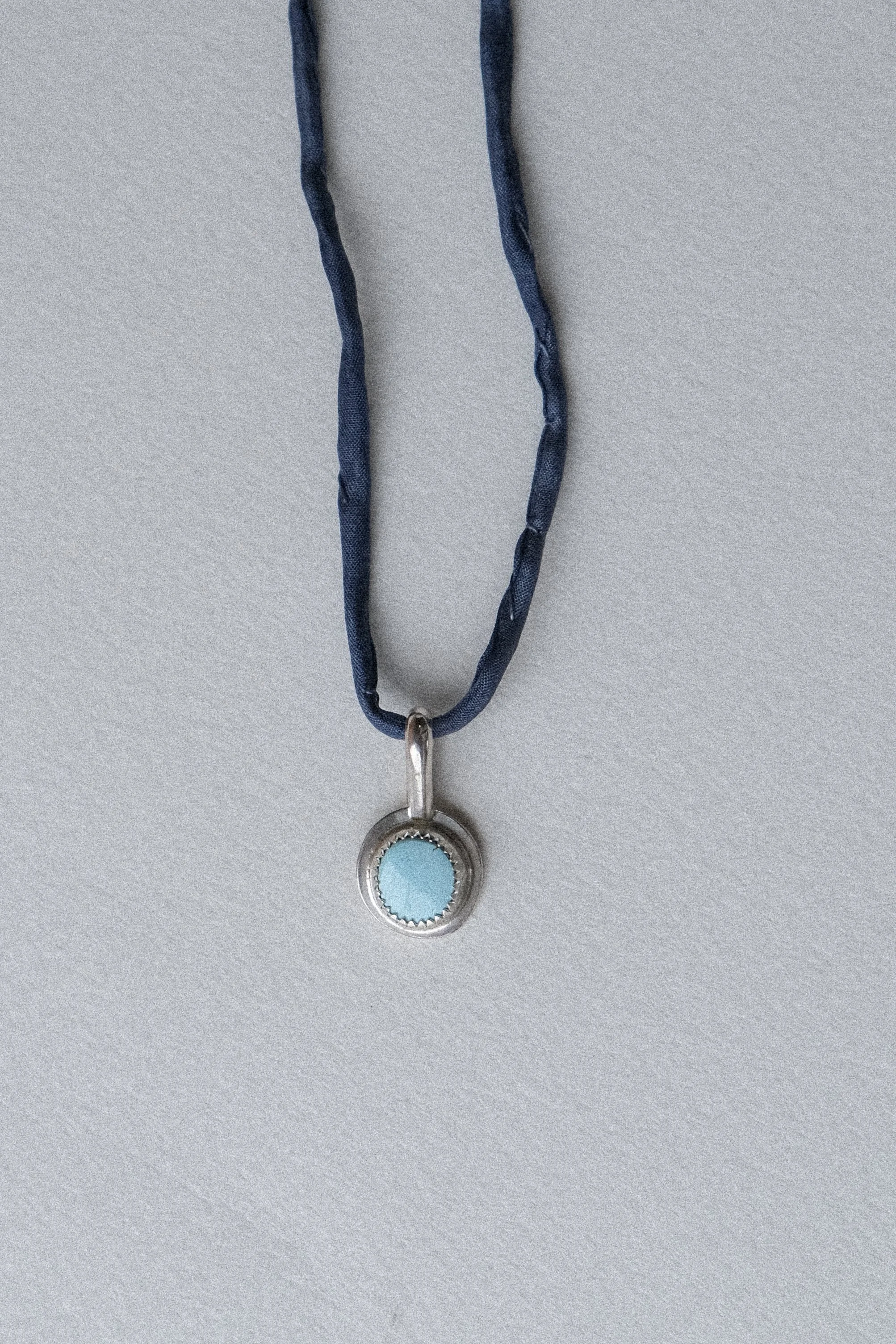 Pendant on Silk #2 Golden Hill Turquoise
