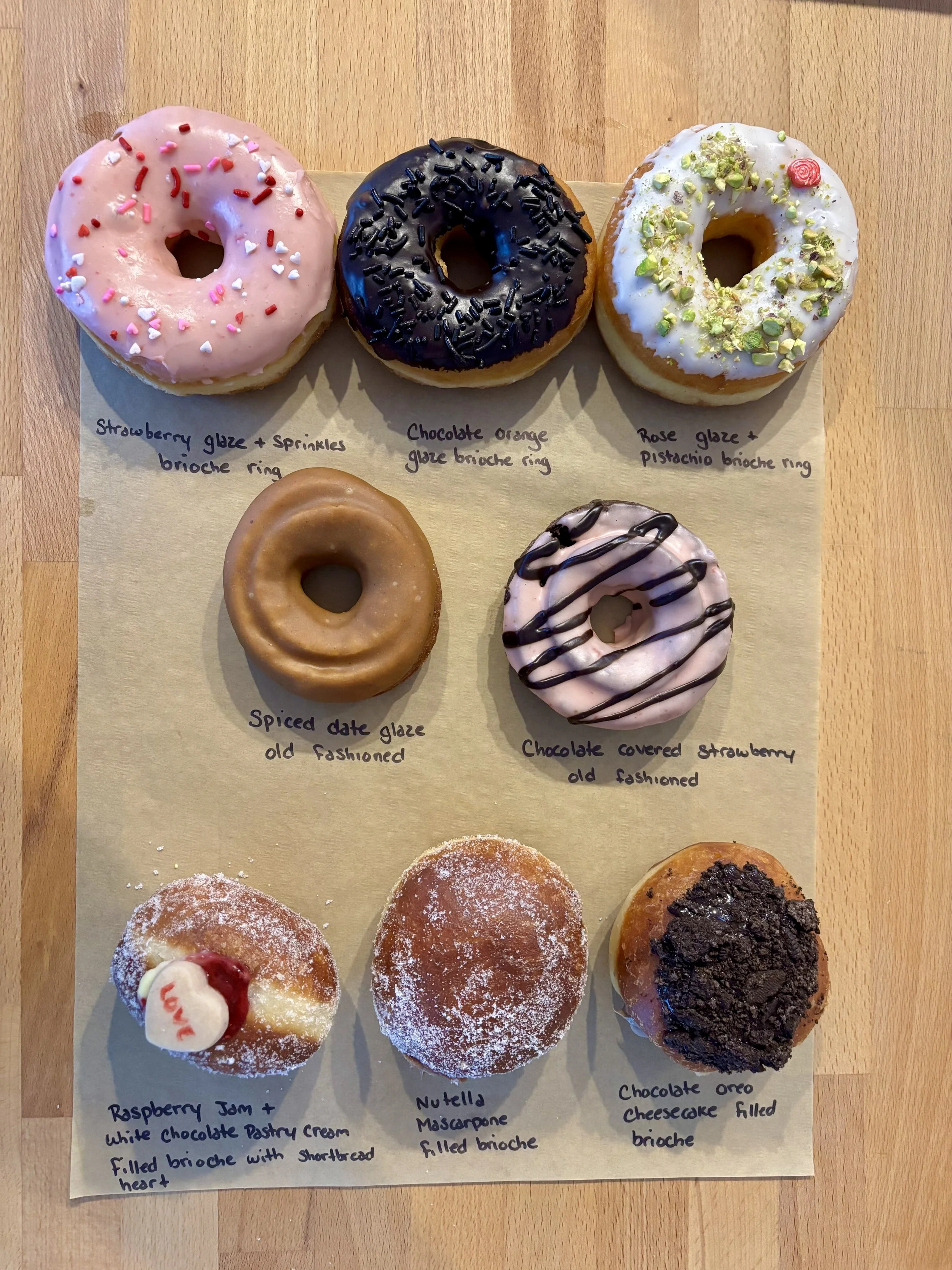 This Week's Flavors — Sleeping Bird Doughnuts