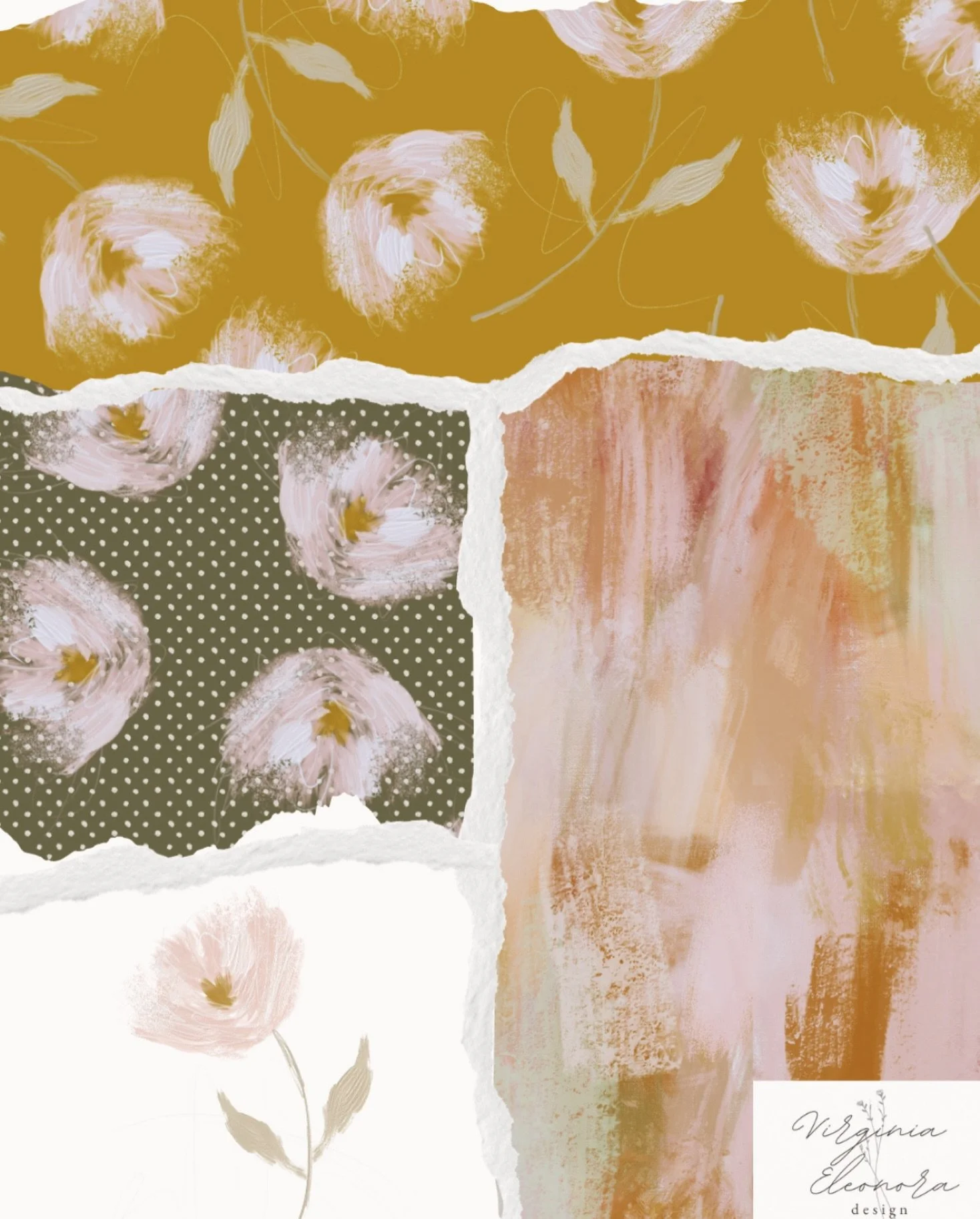 #surfacedesign #surfacepatterndesign #acrilicpainting #fabricdesign #floraldesign