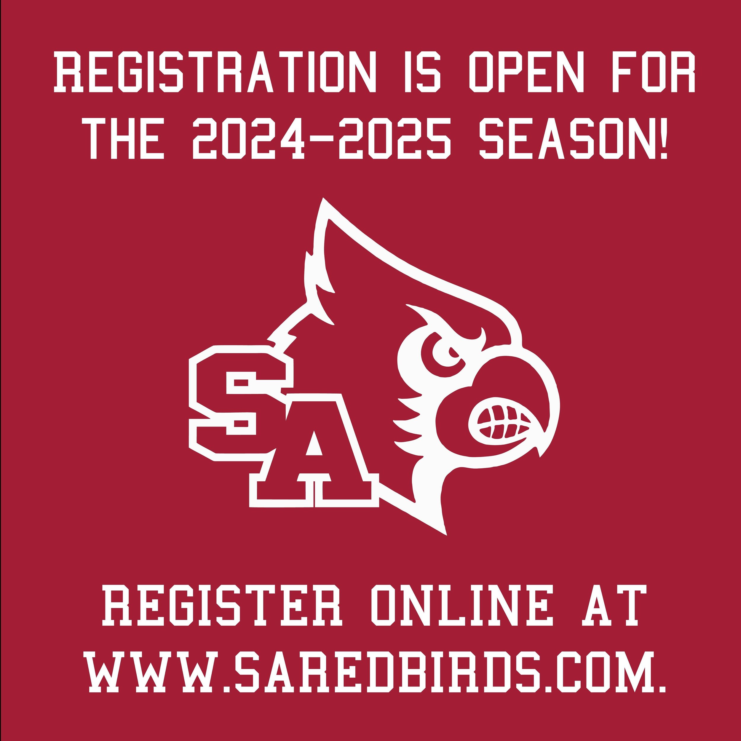 Registration for the 2024-2025 season is now open! Registration forms are due by May 19, 2024 in order for your child to be eligible for the 2024-2025 season. Tryouts will take place on May 19, 2024. More details regarding tryouts coming soon. #sared