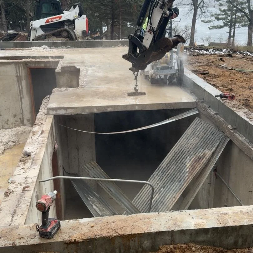 Our crew had the opportunity to remove the walls and ceiling in the root cellar/basement  of this burnt down home in Portage. Another step forward in preparing the space for its future. 

#quadaxle #HaulingServices #haul #demolition #TheConcreteRemov
