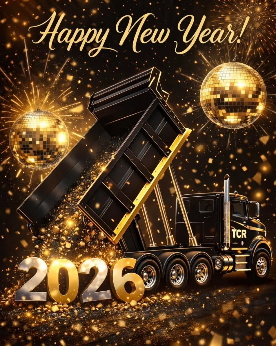 Dumping into 2026 with gratitude and momentum. Thank you to our customers for trusting TCR this past year. Here&rsquo;s to new projects, goals, and a strong year ahead. Wishing you a safe, successful, and prosperous New Year! 

#quadaxle #wallcutting