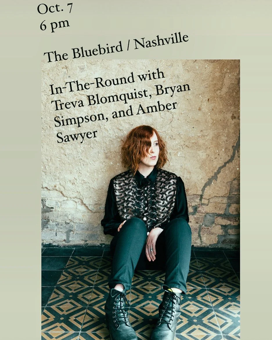 A week from tonight, I&rsquo;ll be down at @bluebirdcafetn playing a few songs. Yes, I&rsquo;m pretty excited! 

Good friends in this round who happen to be incredible songwriters @trevab @bryansimpsonmusic as well as a newcomer offering immense prom