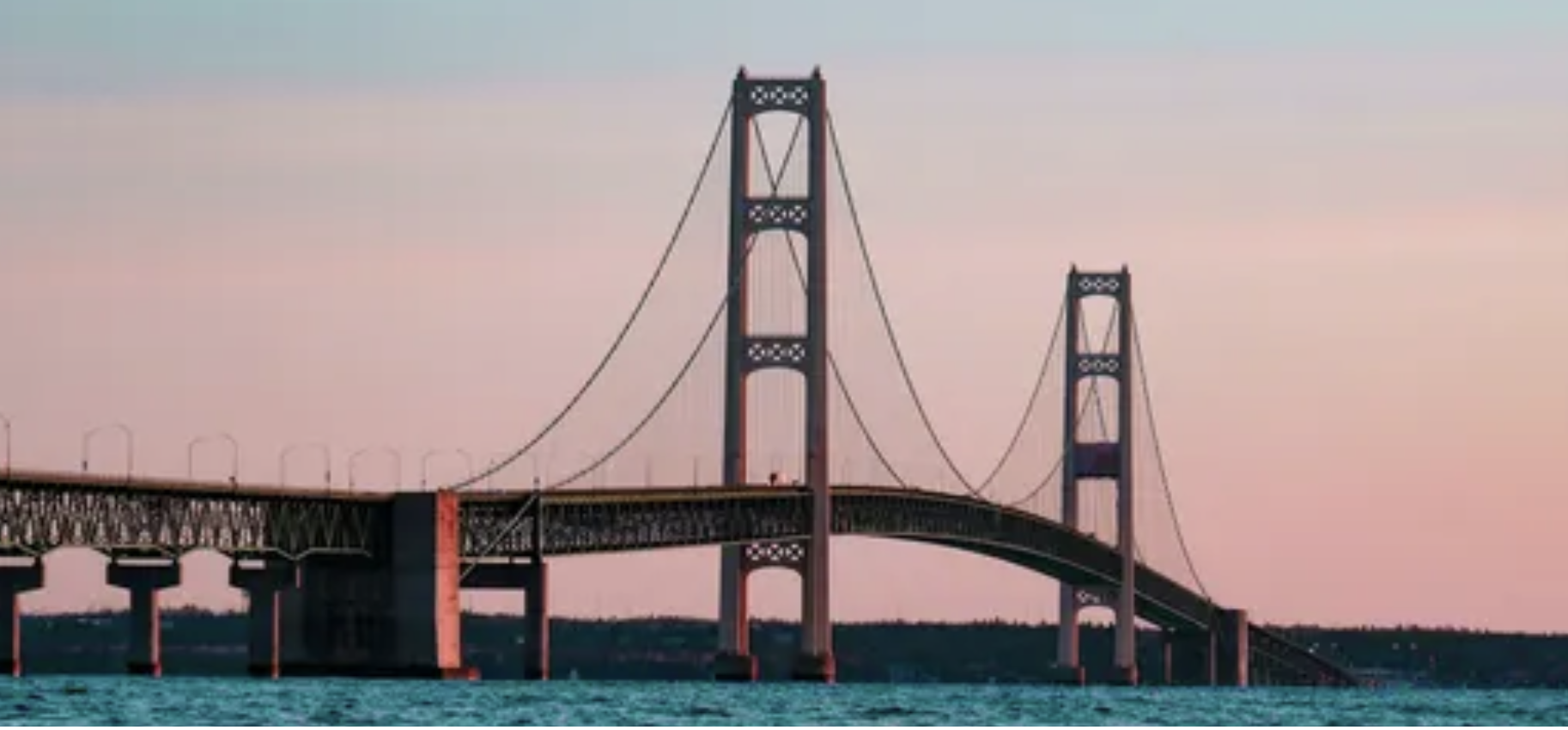 Mackinaw Bridge at Sunset