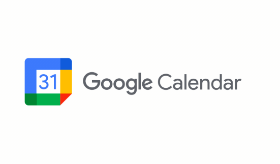 Google Calendar logo with colorful squares and the text 'Google Calendar'