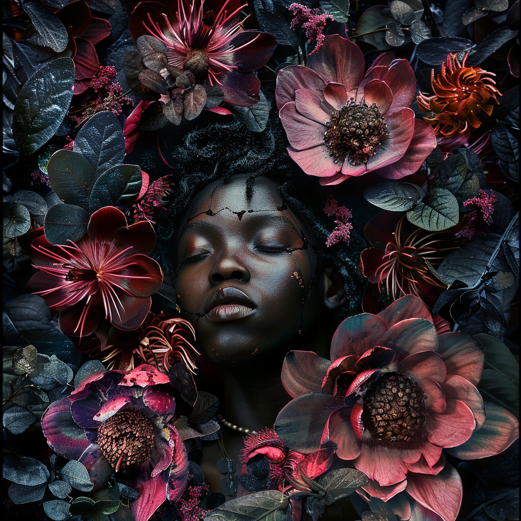 Vissi_Aphrodite_as_an_African_woman_surrounded_by_dark_flower_5ee035b6-e7b1-4487-b69e-8639c0b4336b_3.png