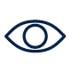 Simple black-and-white icon of an eye with concentric circles