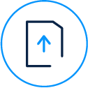 A document icon with a checkmark, indicating approval or completion.