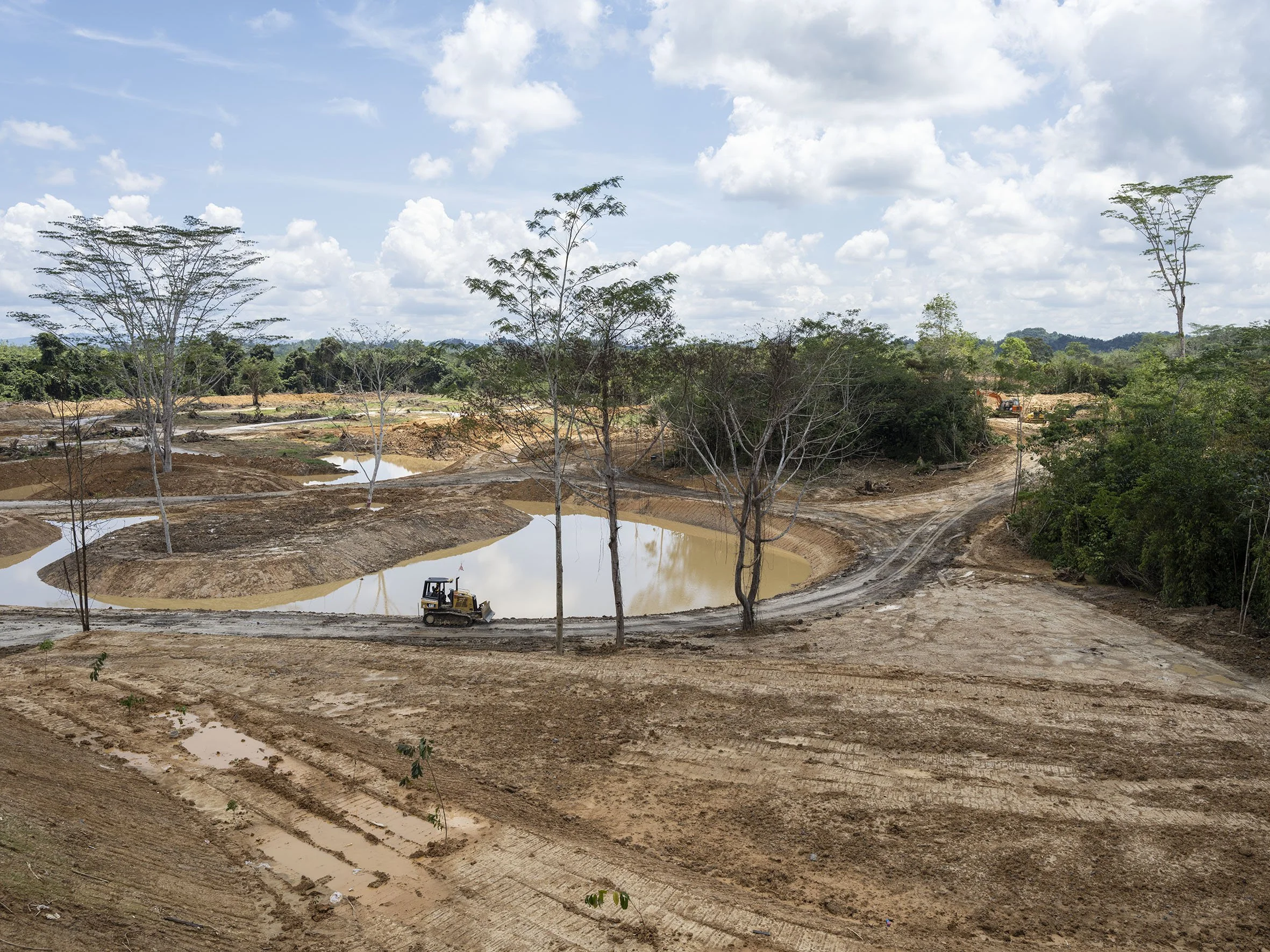 The construction site of the Sepaku Semoi Dam, which will provide water to the new capital. August 31, 2022.