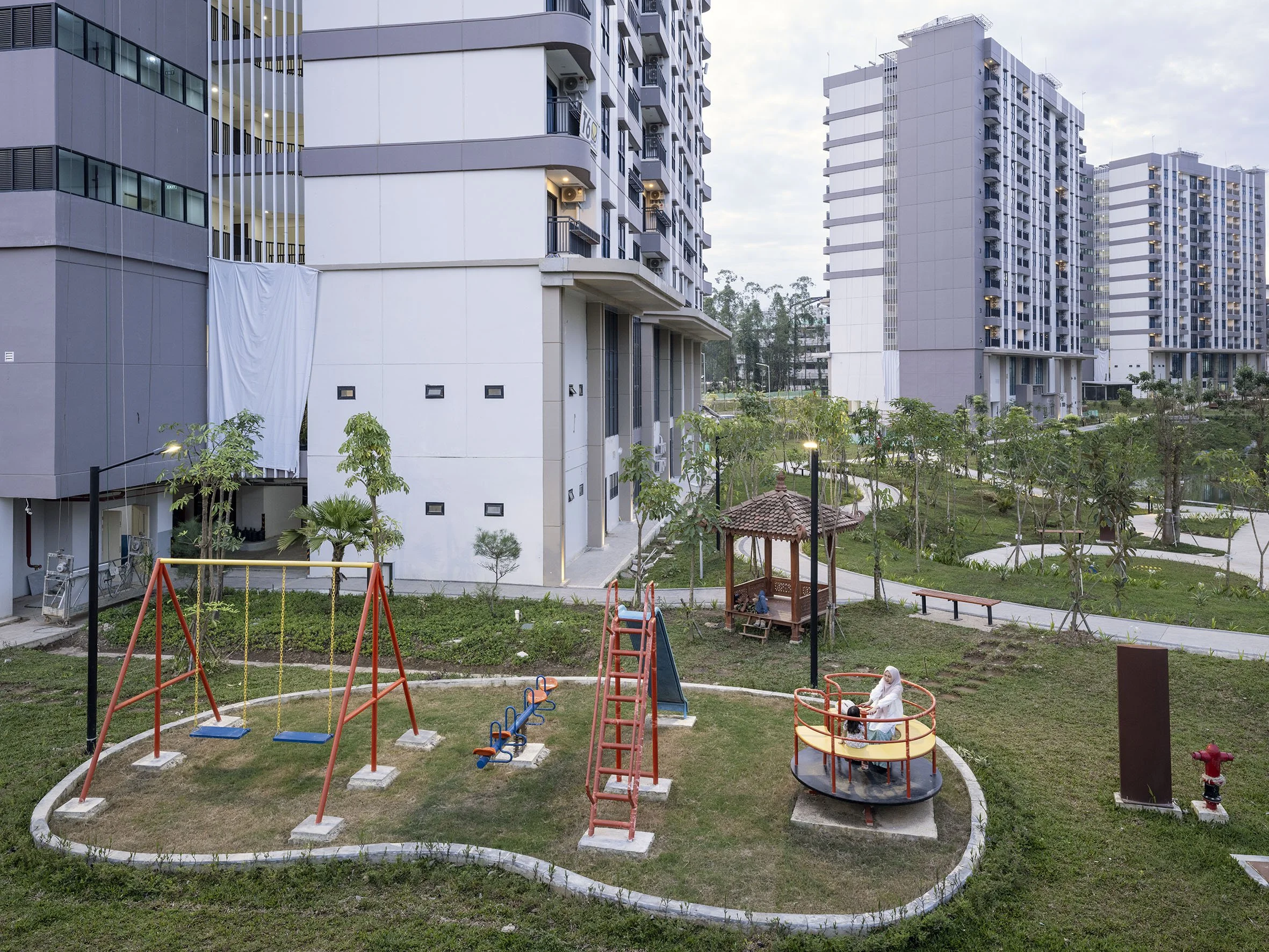 New residential blocks for civil servants in the government district of Nusantara. August 25, 2025