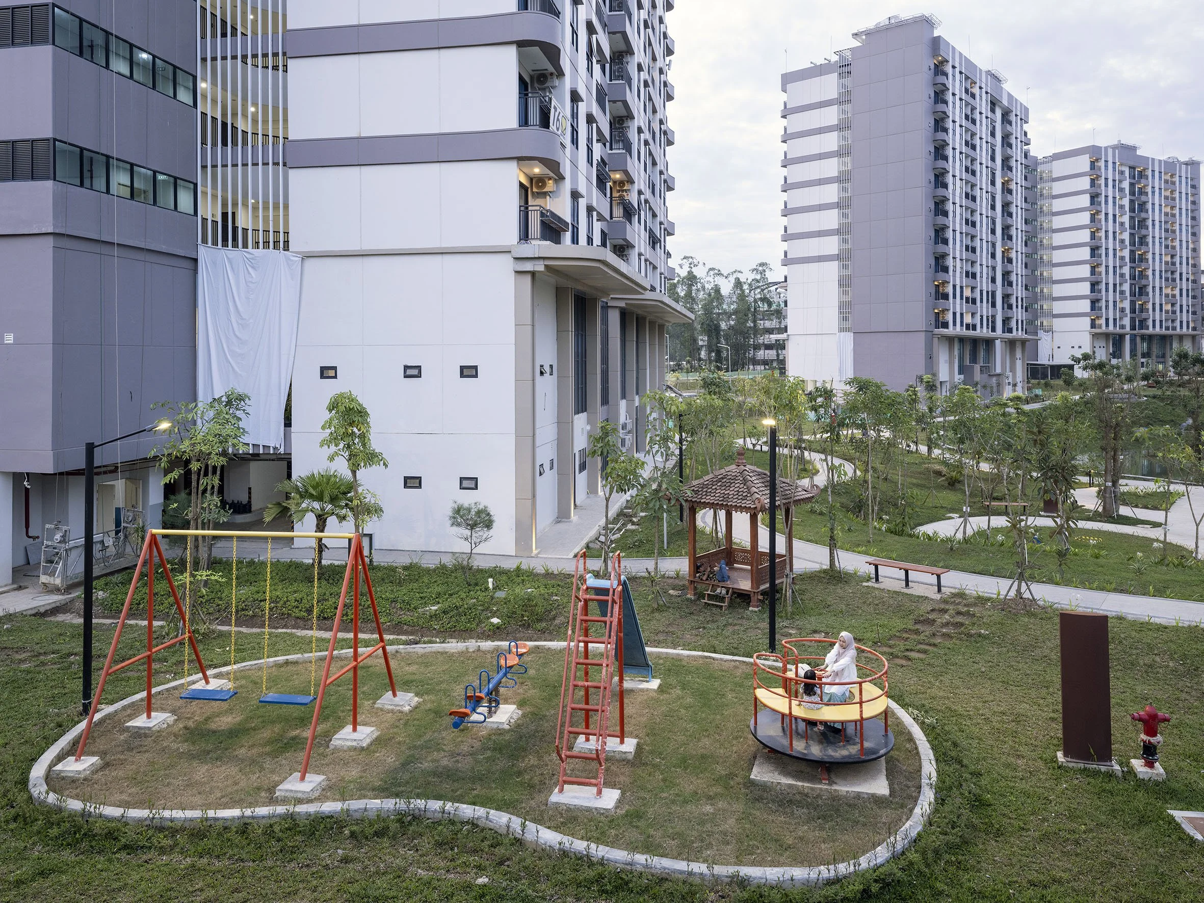 New residential blocks for civil servants in the government district. 25 August 2025