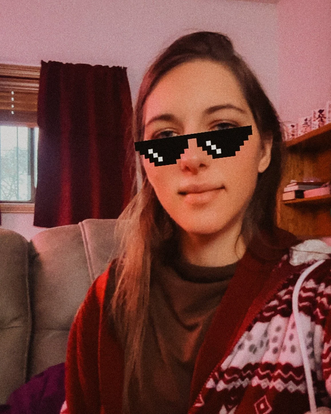 woman in red and white onsie