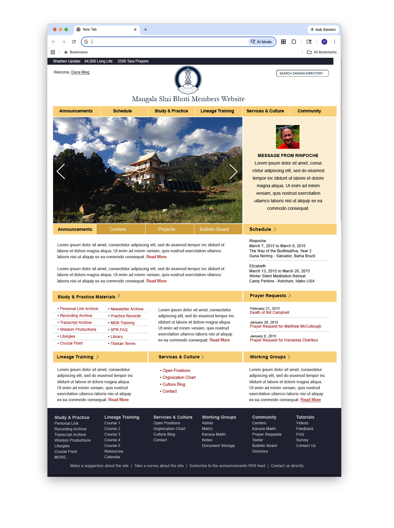 Mangal Shri Bhuti web page example