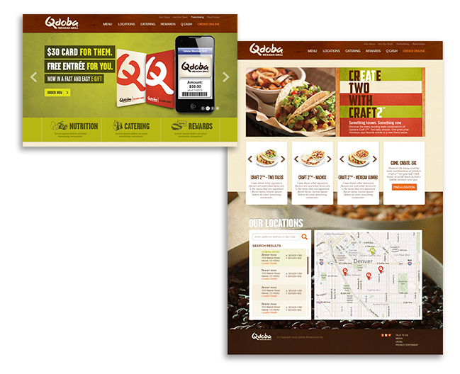 qdoba web page examples