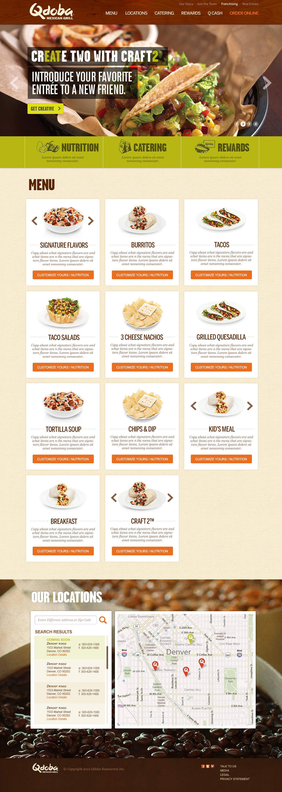 Qdoba web page example