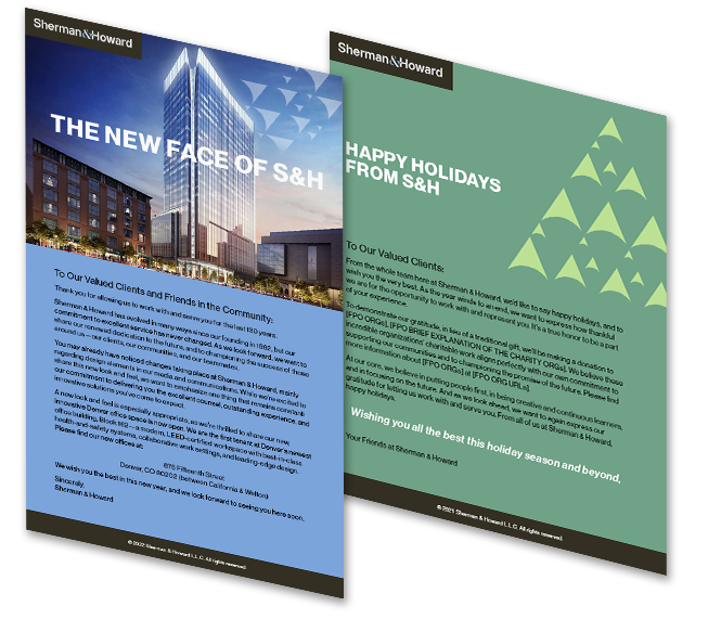 Sherman & Howard email examples