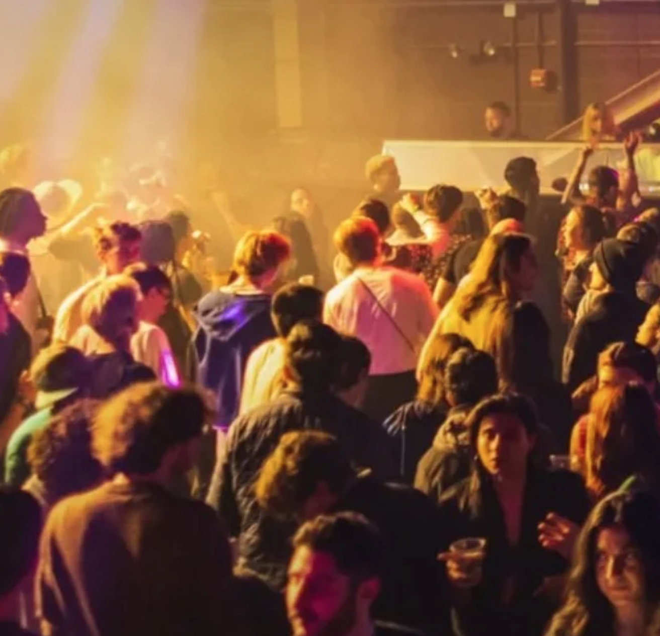 crowd dancing at elsewhere brooklyn during a live music event