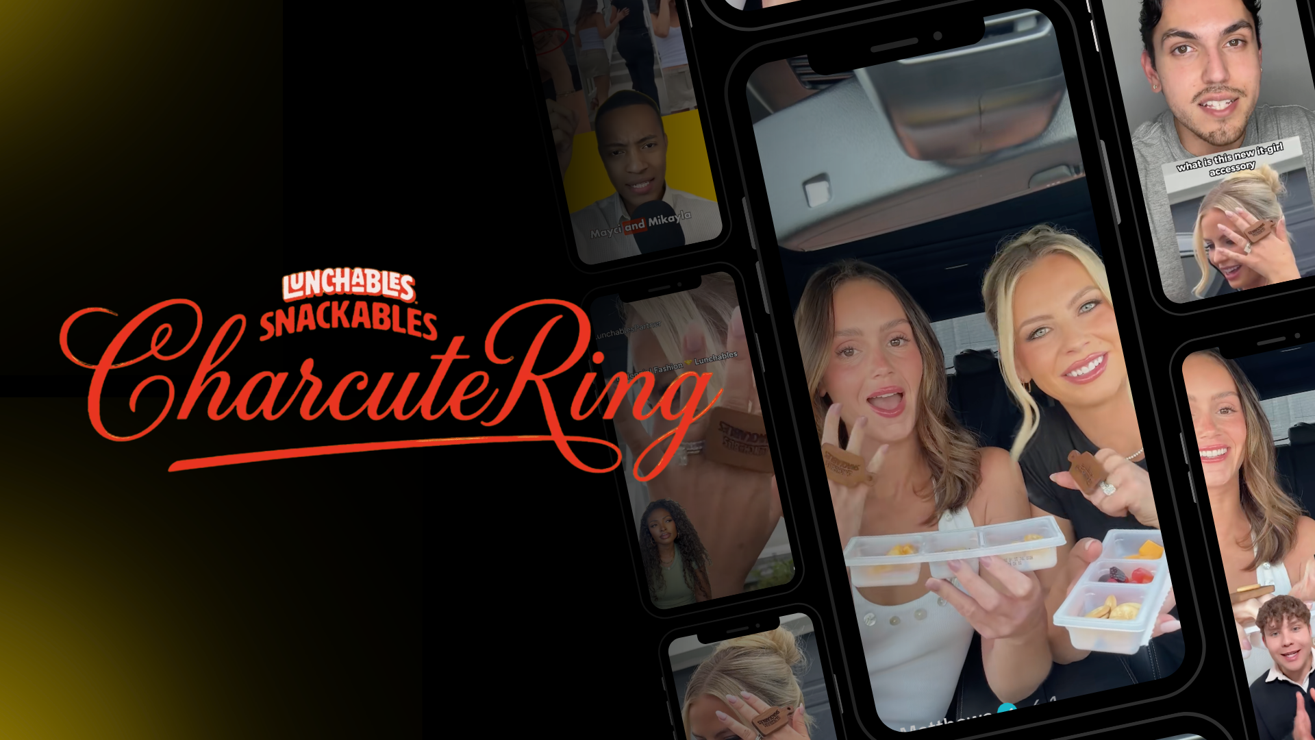 Promotional poster for Kraft Heinz's CharcuteRING featuring Mayci Neeley and Mikayla Matthews. #MomTalk BFF's.