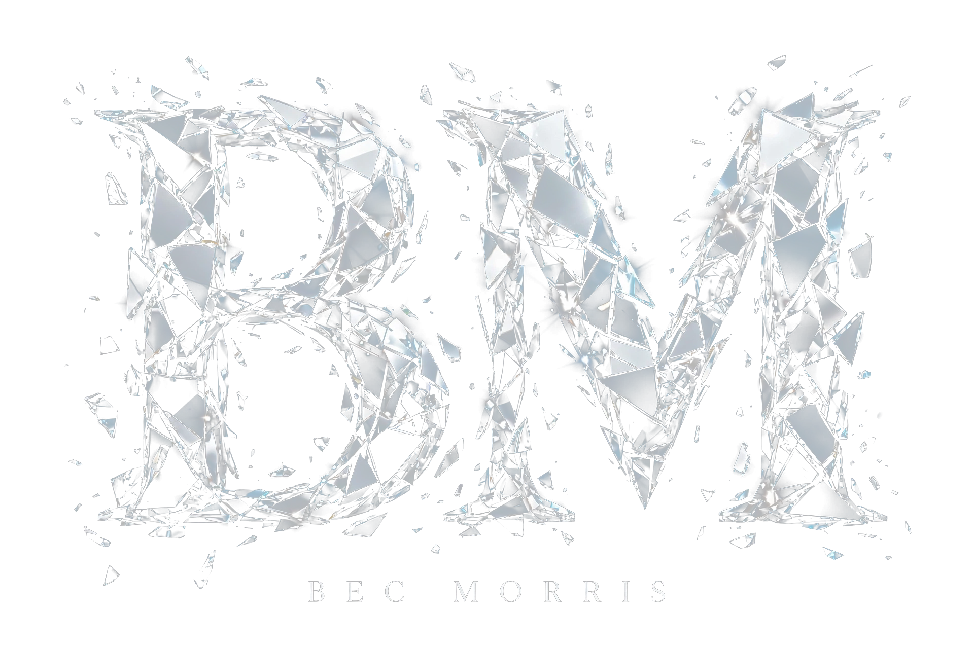 Bec Morris logo - how creativity needs to shatter through the mirror to breakthrough to the stage