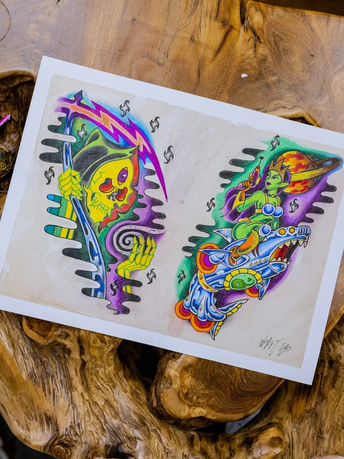 ⚡️NEW FLASH SHEET ⚡️

Looking for a tattoo that&rsquo;s out of this world? 🚀☄️👽 @1000yokai got you covered! At Happy Yokai Tattoo, we have LOTS of flash designs and wanna do custom pieces up for grabs. Check out this recent flash design of a grim r