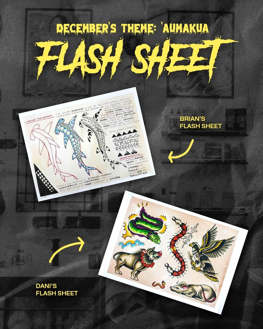 This Month&rsquo;s Flash Theme is: ʻAumakua

&lsquo;Aumakua were invisible to the living, but able to possess or inhabit many visible forms, animate or inanimate. &lsquo;Aumakua are all known for particular blessings they impart on the family they pr