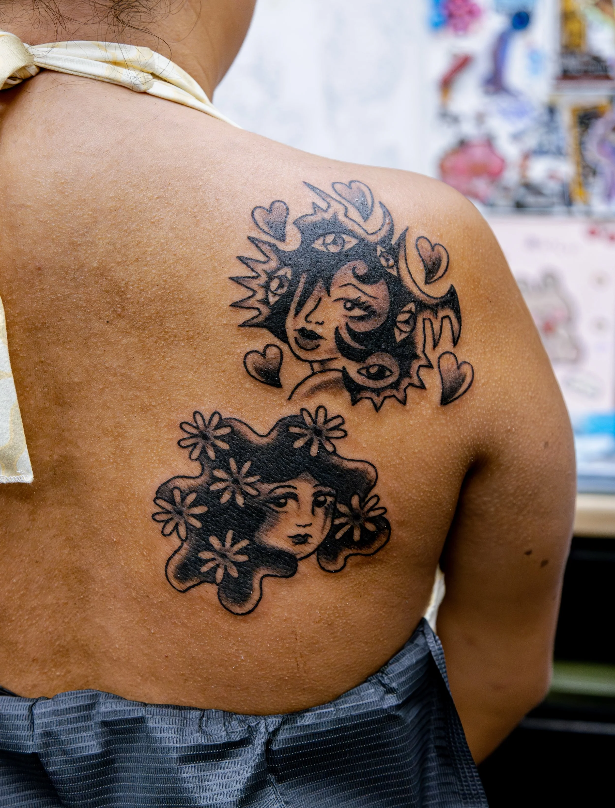 M&rsquo;lady @uhmuh ❤️&zwj;🔥

Check out these lady head tattoos Emma did this past weekend 🔥 She&rsquo;ll be guest spotting at Happy Yokai Tattoo until the 26th, and she has a couple slots available, DM her to book or walk-in.

~~~~~~~~~~~~~~~~~~~~