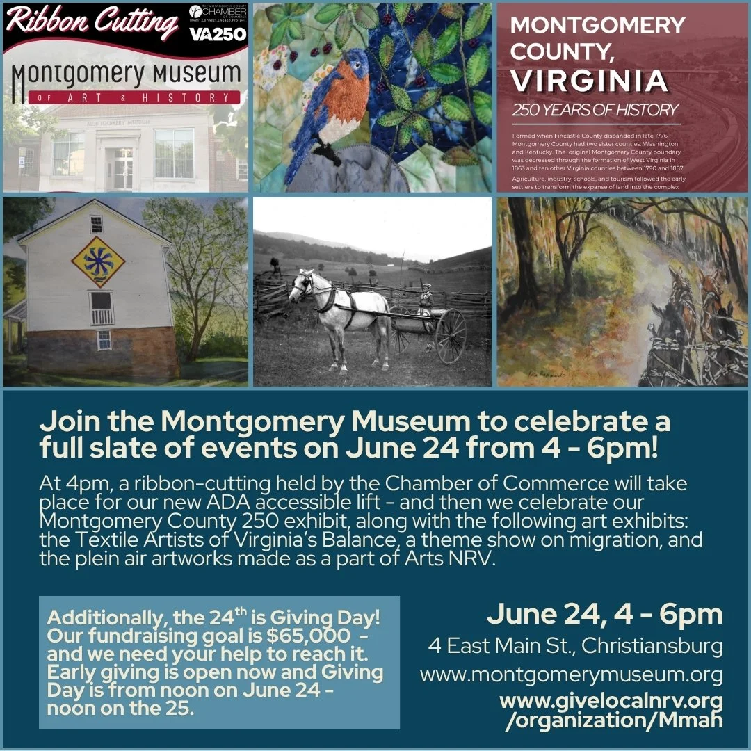 Montgomery County 250 Exhibit Reception, Ribbon Cutting, and Art Exhibit Receptions