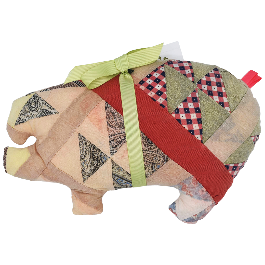 Sharon Chickering Quilted Pig Pillow