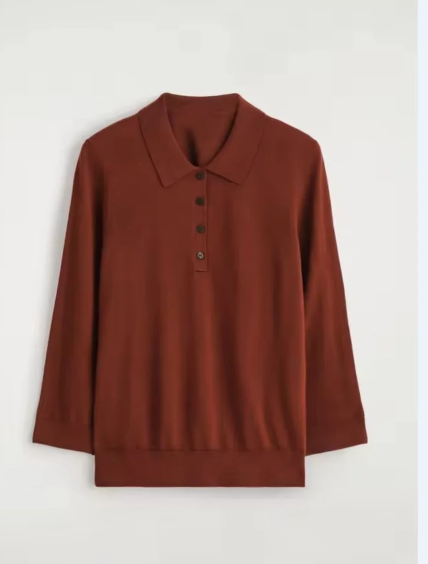 3/4 Sleeve Cashmere Blend Fine Knit