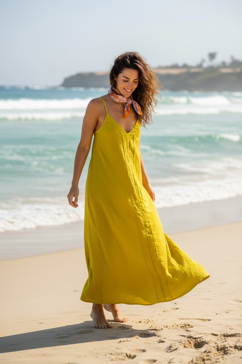 Mira Linen Dress