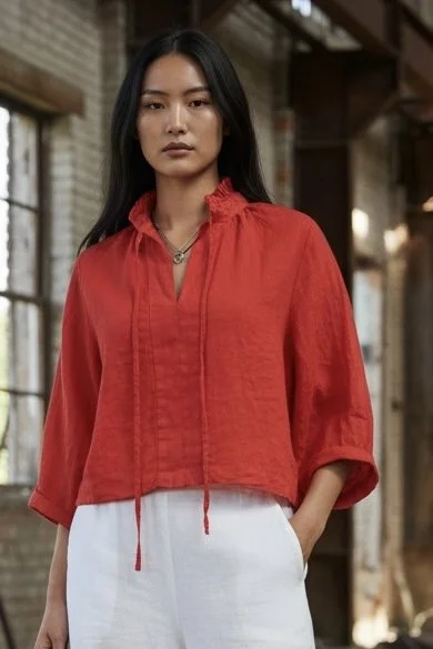 Lily Ruffle-Collar Blouse