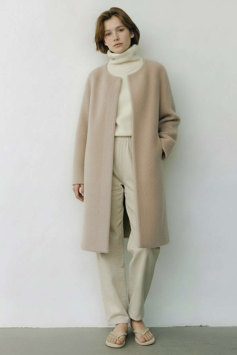 Shearling Midi Coat