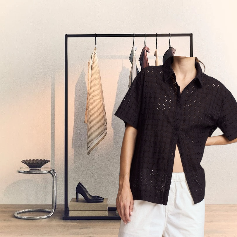 Bianca Relaxed Eyelet Shirt