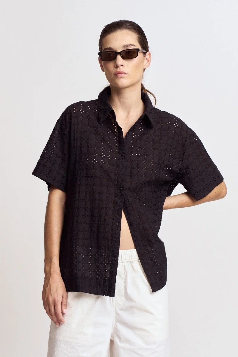 Bianca Relaxed Eyelet Shirt